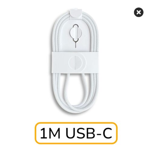 Кабель Apple USB-C (1 м) в сборе со скрепкой (iPhone 16), Оригинал (без упаковки)
